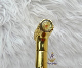 Gold Horse Decorative Chief Groom Walking Stick – Ornamental Handle Gentlemen’s Cane African Walking Staff PrestigeApplause Jewels