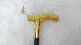 Gold Horse Decorative Chief Groom Walking Stick – Ornamental Handle Gentlemen’s Cane African Walking Staff PrestigeApplause Jewels