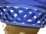 Royal Blue Royal Designs Aso Oke Groom Fila Cap African Nigerian Hat For Men Groom For Wedding Party Yoruba Hat PrestigeApplause Jewels
