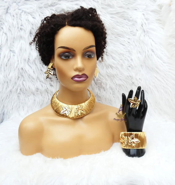 Gold Necklace & Bracelet 4 Set | Fashion Jewellery for Women | Party Jewellery Set | Elegant Gift for Her PrestigeApplause Jewels