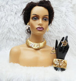 Gold Necklace & Bracelet 4 Set | Fashion Jewellery for Women | Party Jewellery Set | Elegant Gift for Her PrestigeApplause Jewels