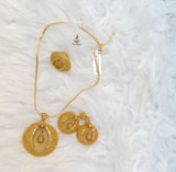 Gold Plated Jewelry 3-Piece Set – Necklace & Earrings | Party & Cocktail Jewelry Gift for Women Gold Plated