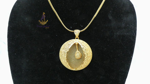 Gold Plated Jewelry 3-Piece Set – Necklace & Earrings | Party & Cocktail Jewelry Gift for Women Gold Plated