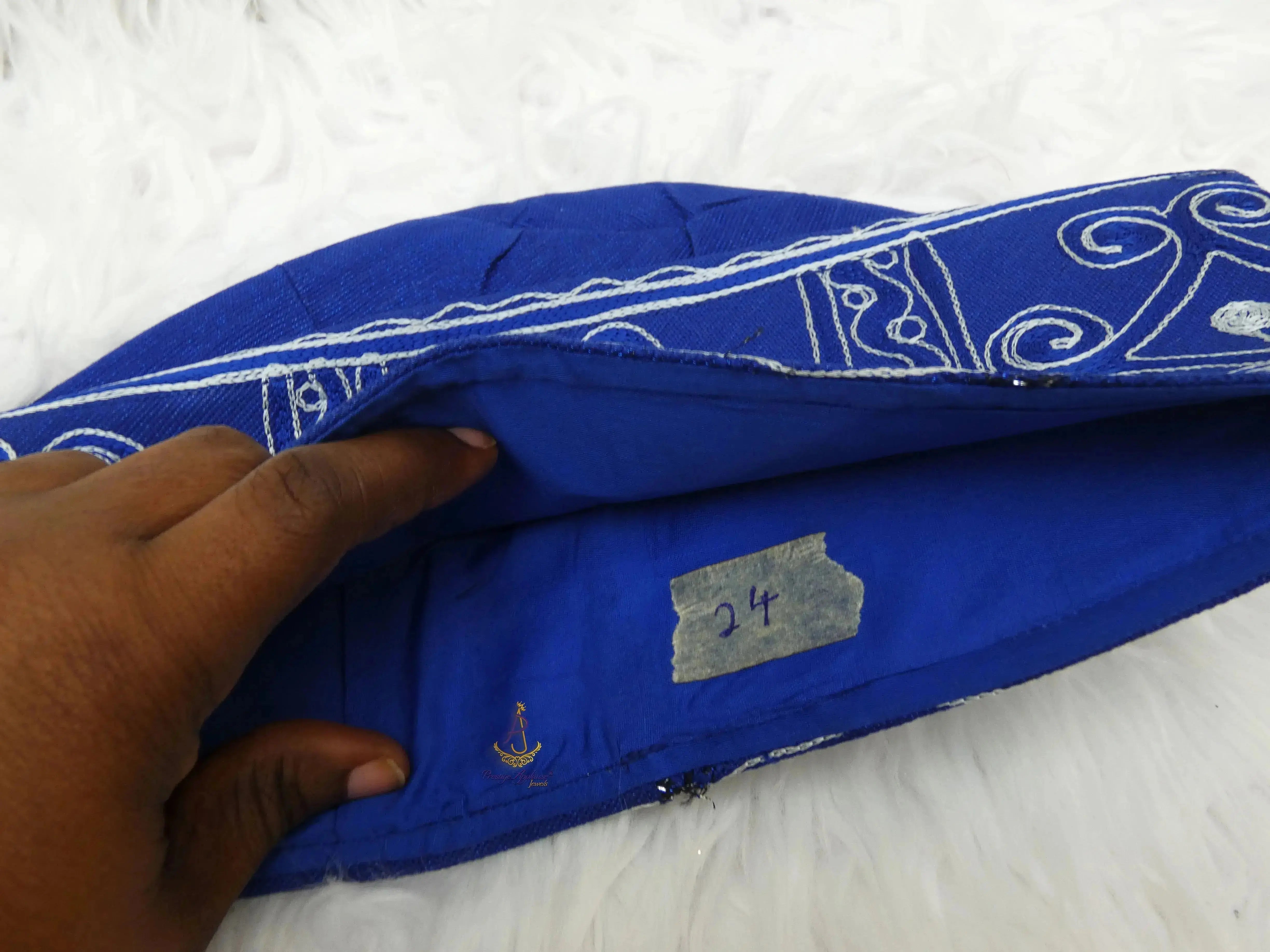 Royal Blue Royal Designs Aso Oke Groom Fila Cap African Nigerian Hat ...