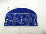 Royal Blue Royal Designs Aso Oke Groom Fila Cap African Nigerian Hat For Men Groom For Wedding Party Yoruba Hat PrestigeApplause Jewels
