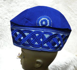 Royal Blue Royal Designs Aso Oke Groom Fila Cap African Nigerian Hat For Men Groom For Wedding Party Yoruba Hat PrestigeApplause Jewels
