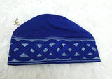 Royal Blue Royal Designs Aso Oke Groom Fila Cap African Nigerian Hat For Men Groom For Wedding Party Yoruba Hat PrestigeApplause Jewels