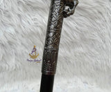 Grey Silver Horse Head Decorative Chief Groom Walking Stick – Ornamental Handle Gentlemen’s Cane African Walking Staff PrestigeApplause Jewels