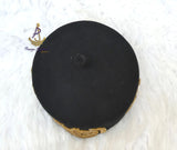 Igbo Edo Chieftaincy Ozo Black Red Hat | Nigerian Men’s Cap with Gold Embroidery | African Traditional Chief Hat with free Red bracelet PrestigeApplause Jewels