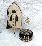 Igbo Edo Chieftaincy Ozo Leopard Print Velvet African Style Cap with Cowrie Shell Detail Hat PrestigeApplause Jewels