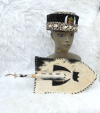 Igbo Edo Chieftaincy Ozo Leopard Print Velvet African Style Cap with Cowrie Shell Detail Hat