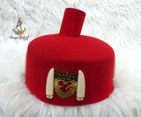 Igbo Edo Chieftaincy Ozo Red Hat | Nigerian Men's hat | African Traditional Chief Hat with Free Red Bracelet