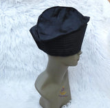 Igbo Edo Yoruba Plain Black Red Maroon Hat Cap Velvet Suede Igbo Cap, Nigerian Men African Hat PrestigeApplause Jewels