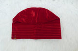 Igbo Edo Yoruba Plain Black Red Maroon Hat Cap Velvet Suede Igbo Cap, Nigerian Men African Hat PrestigeApplause Jewels