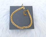 Interlock Gold Plated Unisex Hand Chain Bracelet – Adjustable Fashion Jewelry for Men & Women Bangle Bracelet