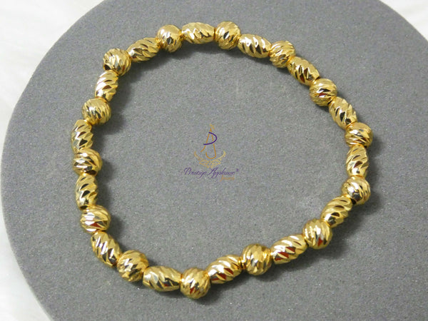 PrestigeApplause Italian Gold Plated Dubai Bracelet - Great as Gift for Women Wife Girlfriend Bride Bridemaids