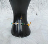 Multicolour Crystal Bead Bracelet | Fashion Chain for Teenage Girls & Ladies | Stylish Jewelry Gift for Her Bangle Bracelet