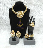 New Design Dubai Gold Plated Jewelry 4-Piece Set – Necklace & Earrings | Elegant Bridal, Party & Cocktail Jewelry Gift for Her Gold Plated