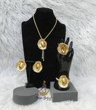 New Style Dubai Gold Plated 4-Piece Jewelry Set – Necklace & Earrings |  Party & Cocktail Jewelry Gift for Her Gold Plated