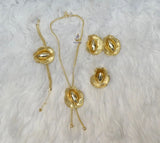 New Style Dubai Gold Plated 4-Piece Jewelry Set – Necklace & Earrings |  Party & Cocktail Jewelry Gift for Her Gold Plated