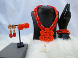 New Original Coral Design Bridal Party Groom Wedding Jewellery Set