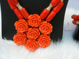 New Original Coral Design Bridal Party Groom Wedding Jewellery Set