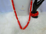 New Coral Design His & Her 2 in 1 Couple Bridal Party Groom Wedding Jewellery Set