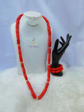 New Coral Design His & Her 2 in 1 Couple Bridal Party Groom Wedding Jewellery Set