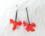 Nigerian Edo Coral Bridal Jewelry – Traditional Beaded Hair Pins for Wedding Celebrants PrestigeApplause Jewels
