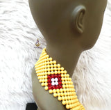 Nigerian Men Traditional Wedding Party Edo Igbo Delta Groom Coral Beaded Neck Shawl Wedding Accessories PrestigeApplause Jewels