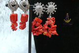 Orange Red Chips Traditional African Beads Jewellery Set – Wedding & Party Cultural Traditional Set Coral Beads
