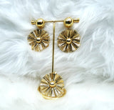 Fan Bold Gold Plated Party Earring Jewellery UK