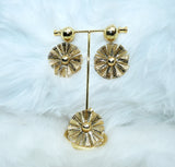 Fan Bold Gold Plated Party Earring Jewellery UK