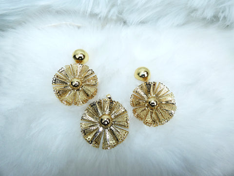 Elongated 18k Gold Inspired Bold Party Celebrant earring Jewellery UK