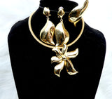 Petals Bold Gold Plated Party Earring Jewellery UK