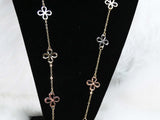 Long 3 tones long Necklace Earring Jewellery Set - Great as Gift