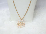 Big Tree of Life Gold Plated Popular Design Necklace Bridal Cocktail Gift for Women Necklace - Great as Gift