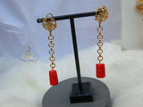 New Coral Design Mix with Gold Plated Chain Bridal Party Wedding Jewellery Set