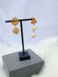 New Design White Authentic Traditional Coral Beads with Gold Plated Necklace Jewellery Set