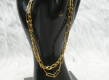 Gold Layered Chain Bracelet, Figaro Paperclip Links | Women's Statement Jewellery