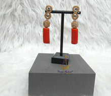 Artificial Traditional Africna Nigerian Coral Bead Bracelet with Beautiful Coral earring Jewellery