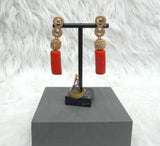 Artificial Traditional Africna Nigerian Coral Bead Bracelet with Beautiful Coral earring Jewellery
