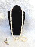 White Igbo Delta Edo Elephant Tusk Red Coral Groom men African Beads Jewellery Set