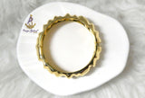 Luxury Gold Statement Bangle Bracelet – Bold Sculpted Cuff | PrestigeApplause Jewels