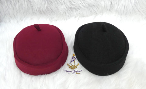 Dark Red  Traditional Chief Style Hat Cap Black Groom Wedding Men Boys Children Kids Cap