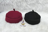 Dark Red  Traditional Chief Style Hat Cap Black Groom Wedding Men Boys Children Kids Cap