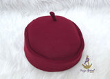 Dark Red  Traditional Chief Style Hat Cap Black Groom Wedding Men Boys Children Kids Cap
