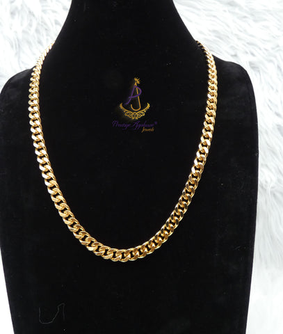 Gold Plated Two Ways Cuban Unisex Necklace – Elegant Jewellery for Men & Women | Perfect as a Gift