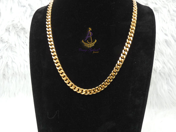 Gold Plated Two Ways Cuban Unisex Necklace – Elegant Jewellery for Men & Women | Perfect as a Gift