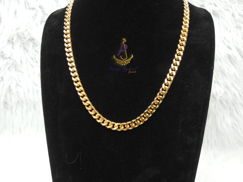 Gold Plated Two Ways Cuban Unisex Necklace – Elegant Jewellery for Men & Women | Perfect as a Gift